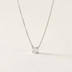 Collier Or Blanc One Diamant
