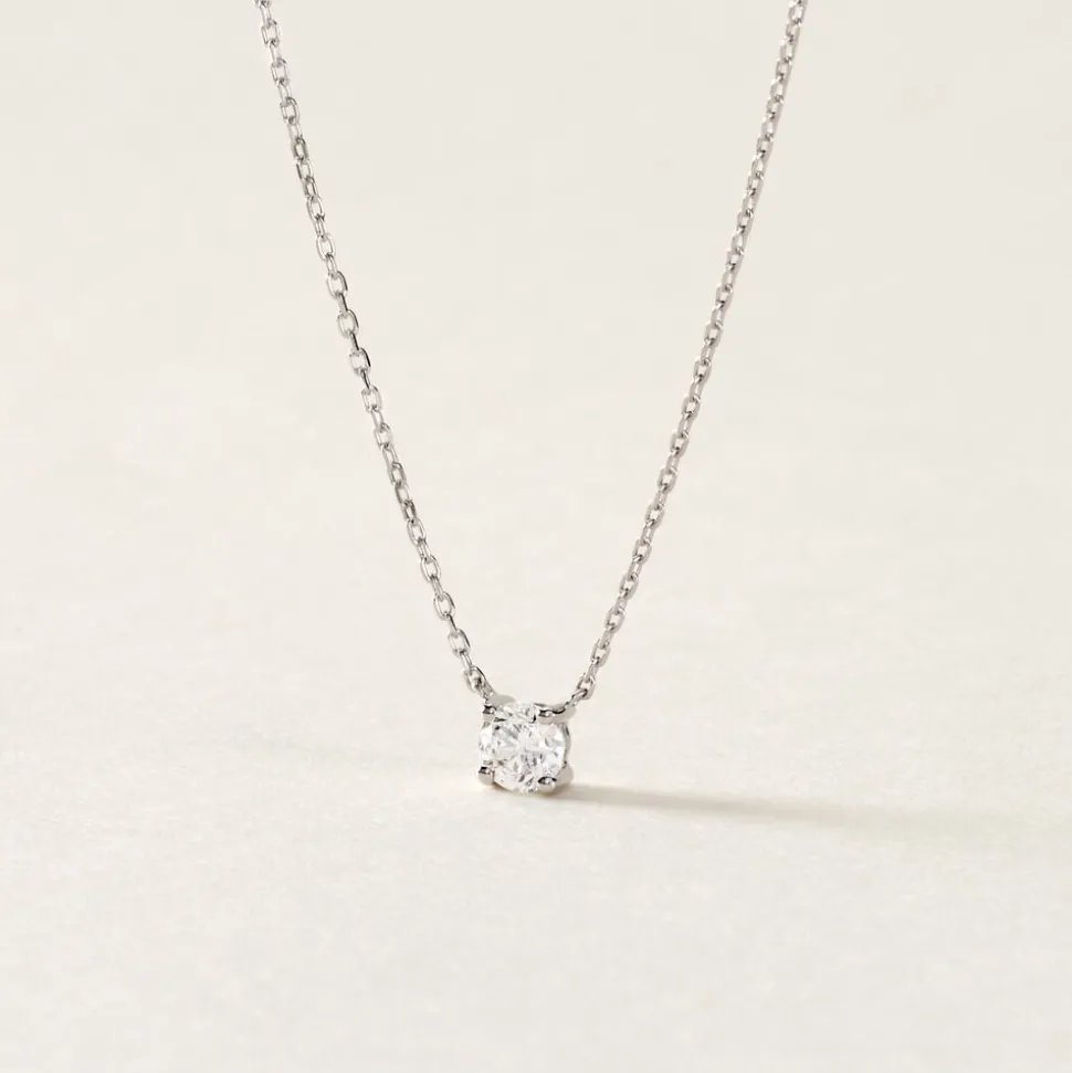 Collier Or Blanc One Diamant