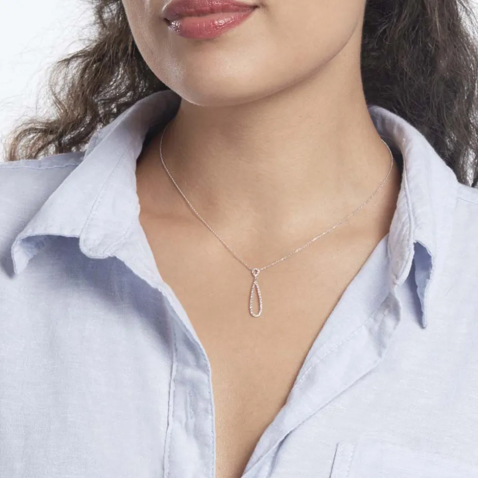 Collier Or Blanc Peregrina Diamants