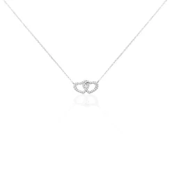 Collier Or Blanc Raoula Oxydes De Zirconium