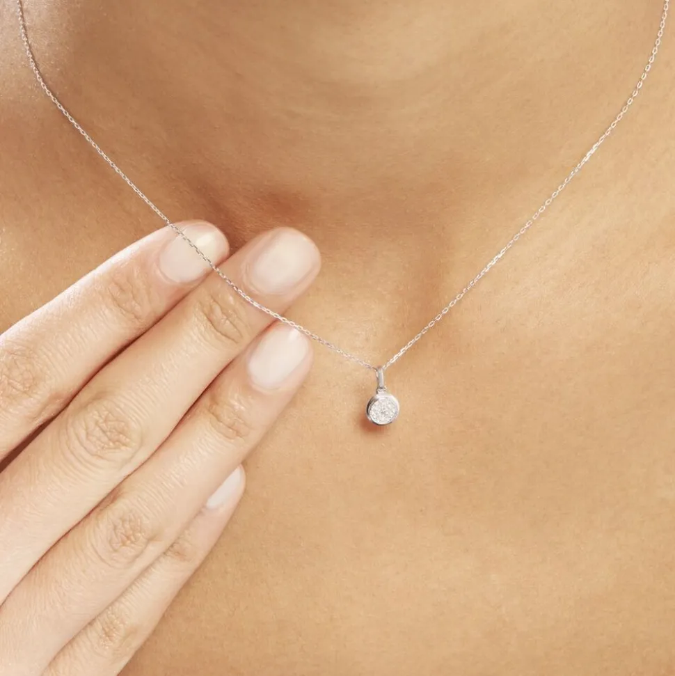 Collier Or Blanc Ruta Diamants