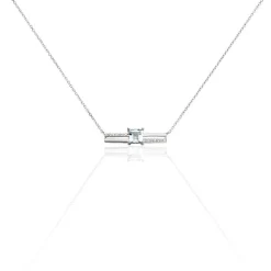 Collier Or Blanc Topaze Et Diamant|Marc Orian Clearance