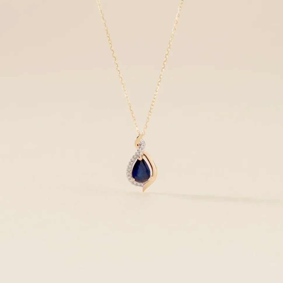 Collier Or Jaune Angelika Saphir