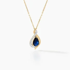 Collier Or Jaune Angelika Saphir