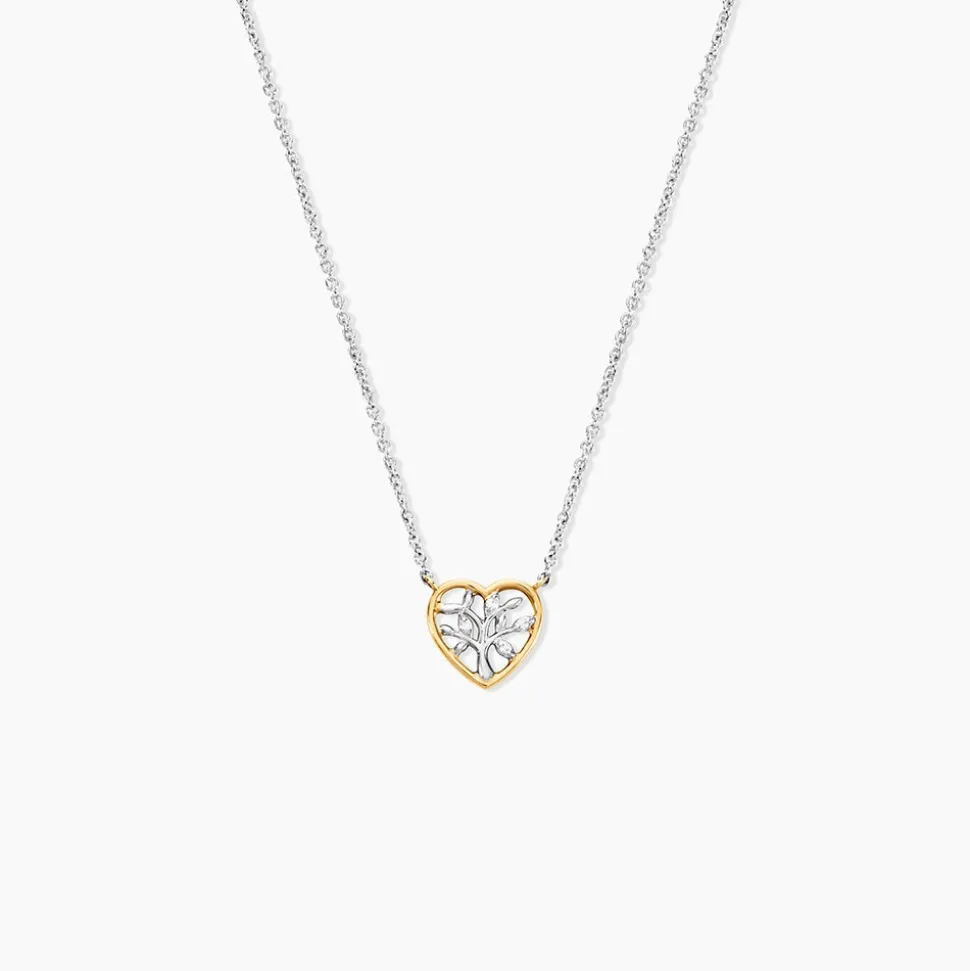 Collier Or Jaune Argent Blanc Oxyde De Zirconium