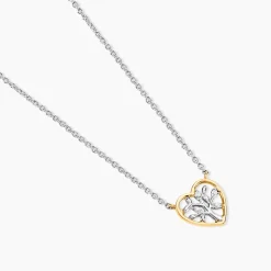 Collier Or Jaune Argent Blanc Oxyde De Zirconium