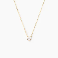 Collier Or Jaune Ava Oxyde De Zirconium