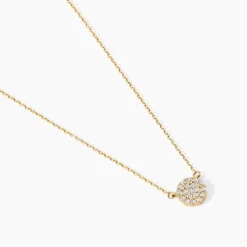 Collier Or Jaune Burak Oxyde De Zirconium