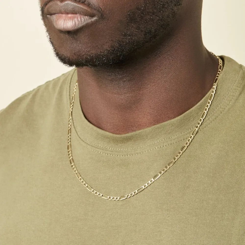 Collier Or Jaune Cameo Maille Alternée 1/3|Marc Orian Online
