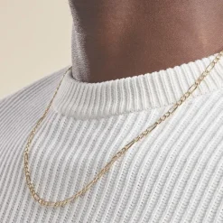 Collier Or Jaune Cameo Maille Alternée 1/3|Marc Orian New