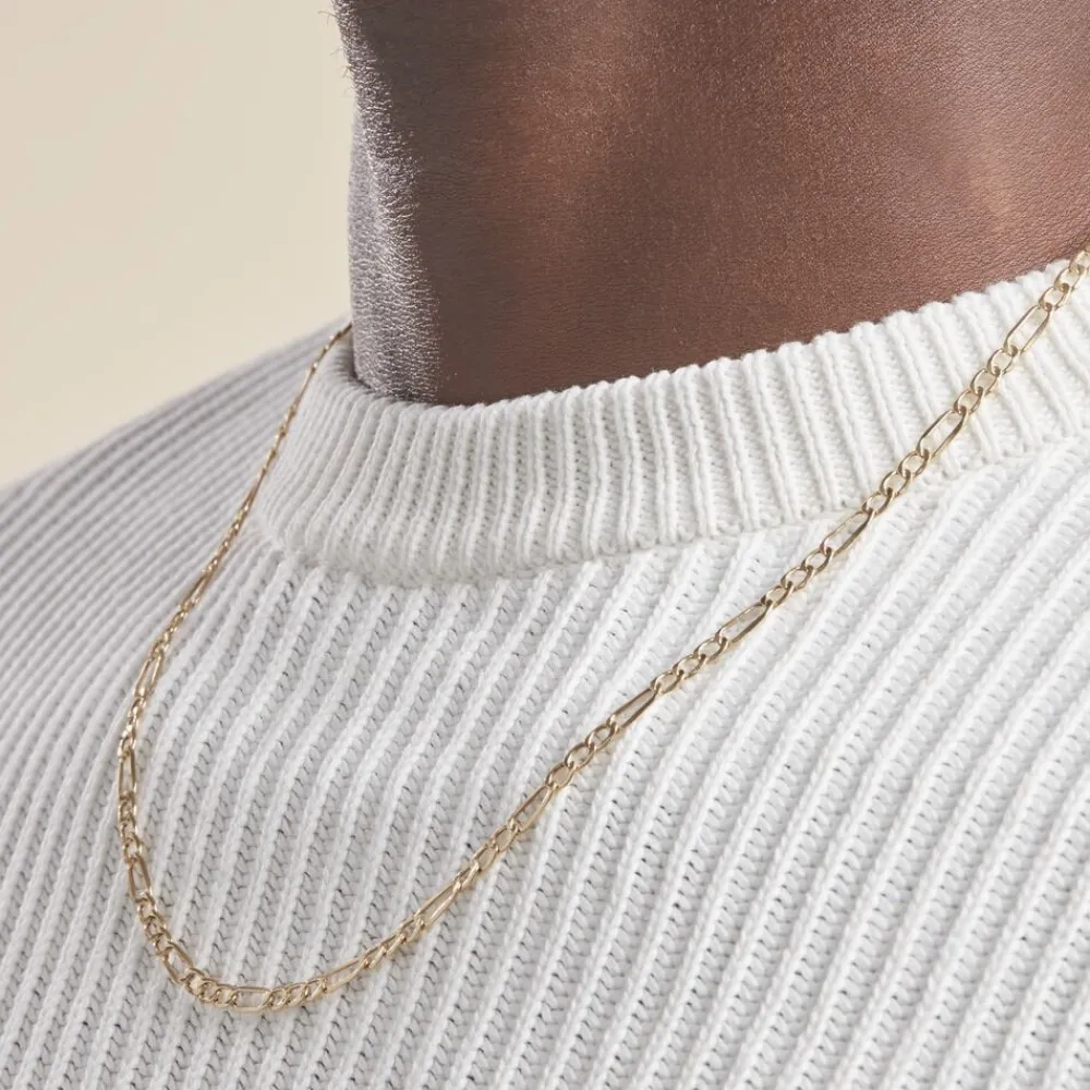Collier Or Jaune Cameo Maille Alternée 1/3|Marc Orian New