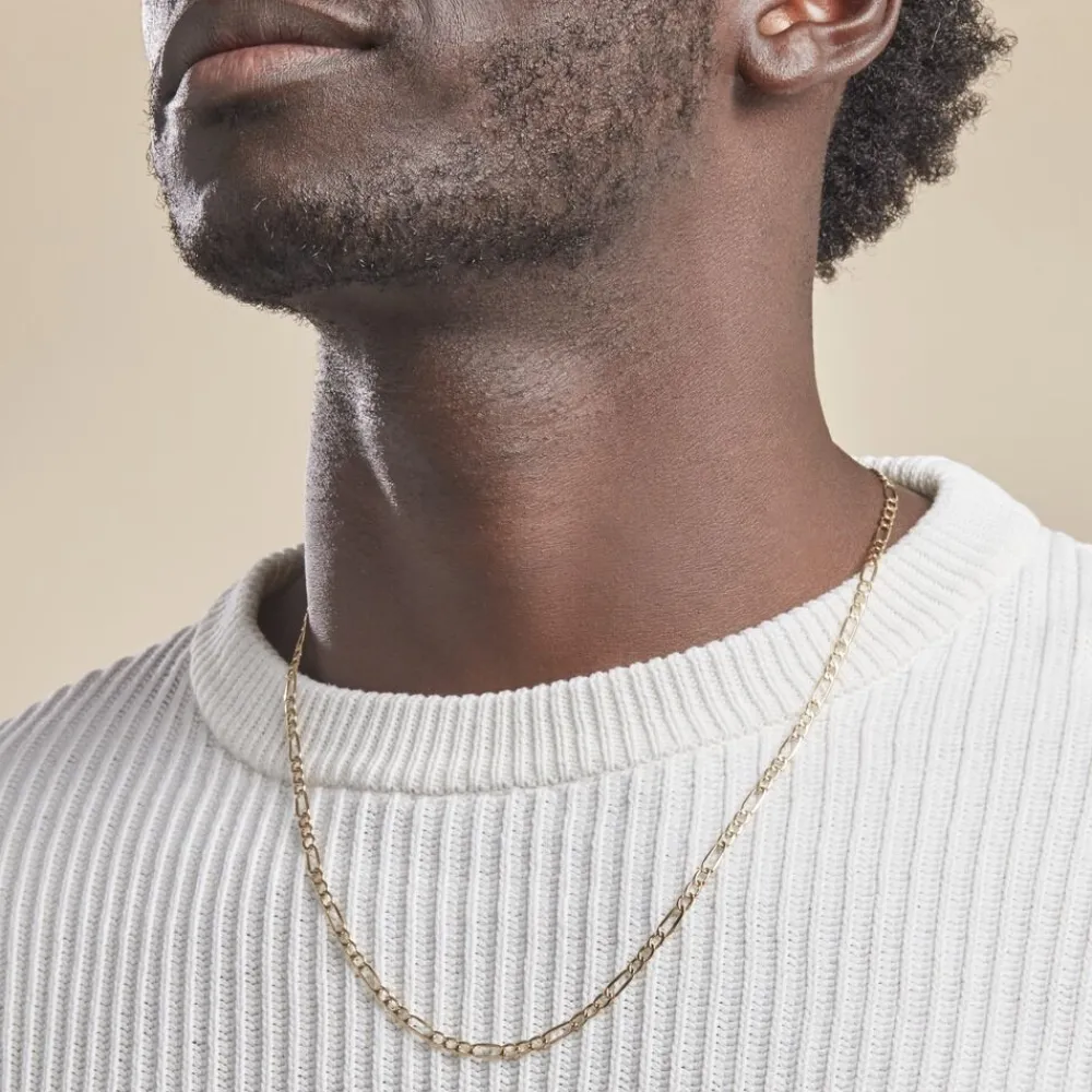 Collier Or Jaune Cameo Maille Alternée 1/3|Marc Orian New