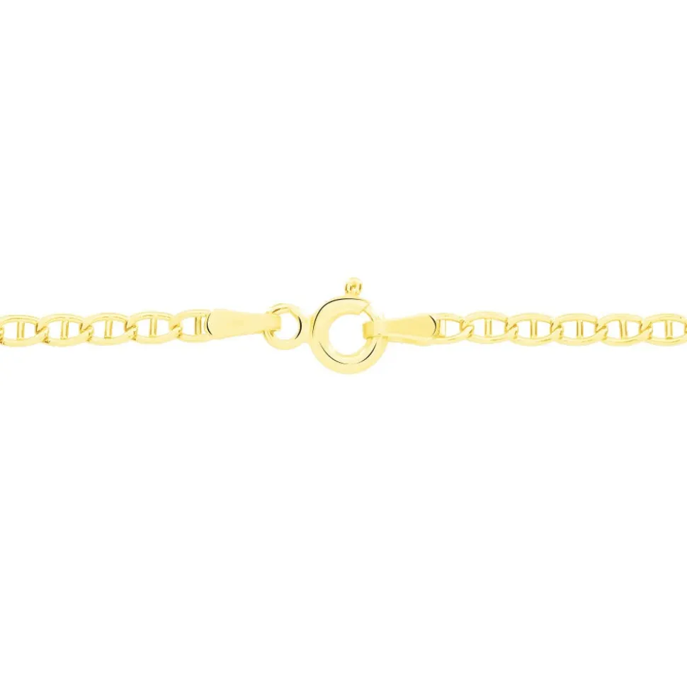 Collier Or Jaune Capucin Maille Marine