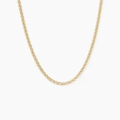 Collier Or Jaune Capucin Maille Marine