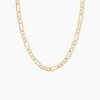 Collier Or Jaune Maille Alternée 1/3