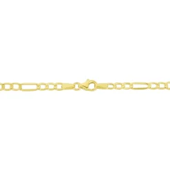Collier Or Jaune Maille Alternée 1/3