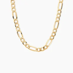 Collier Or Jaune Maille Alternée