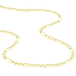 Collier Or Jaune Maille Alternée 1/3