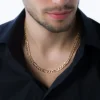 Collier Or Jaune Maille Alternée
