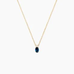 Collier Or Jaune Maurin Topaze Et Oxydes De Zirconium