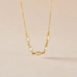 Collier Or Jaune Mercy Oxyde De Zirconium