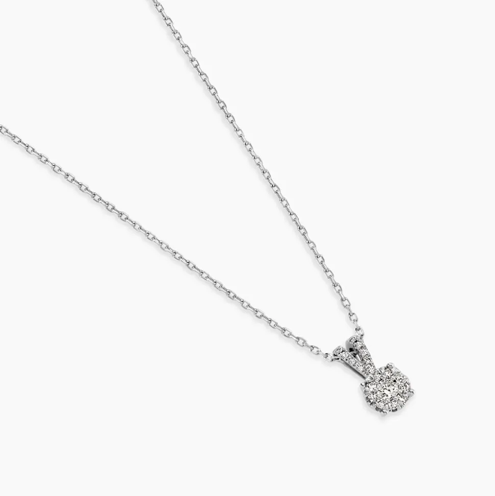 Collier Orphee Or Blanc Diamant