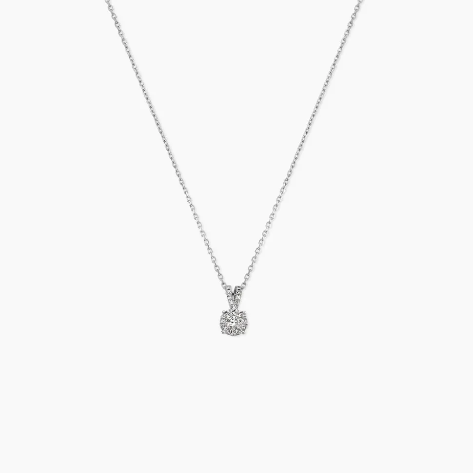 Collier Orphee Or Blanc Diamant