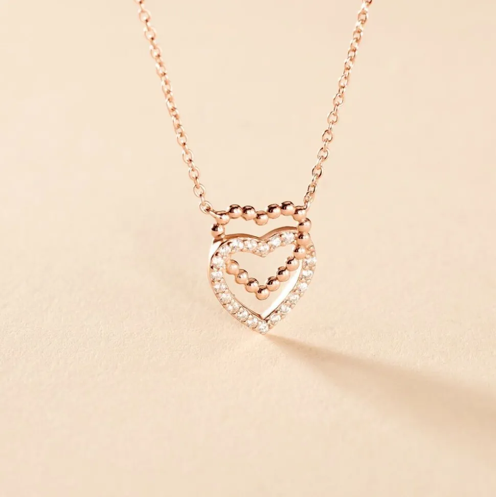 Collier Ottavia Argent Rose Oxyde De Zirconium