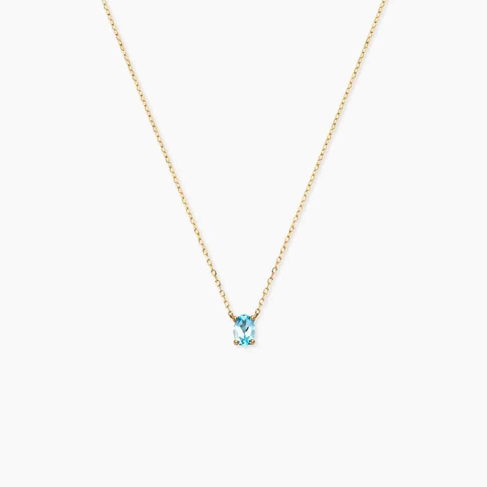 Collier Ovale Or Jaune Topaze