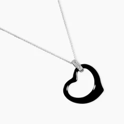 Collier Pam Argent Blanc Céramique Et Oxyde De Zirconium|Marc Orian Outlet