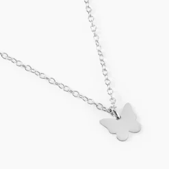 Collier Papilio Argent Blanc