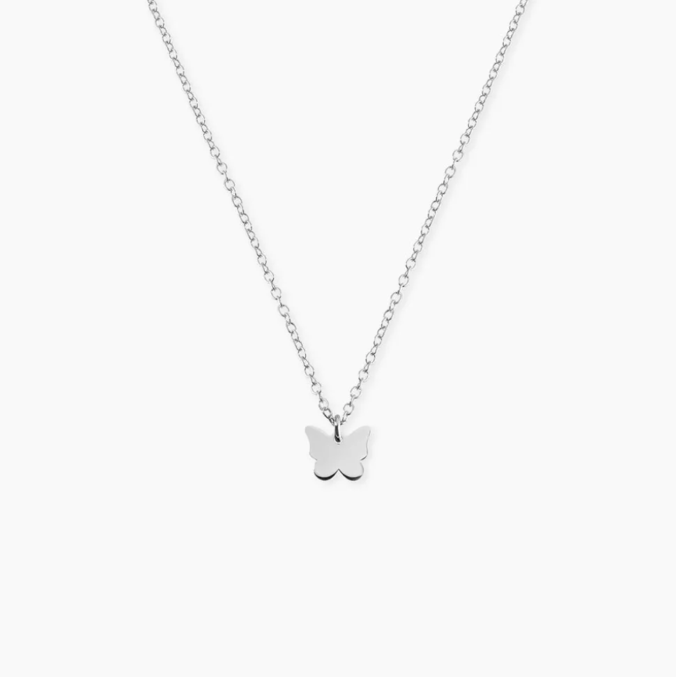 Collier Papilio Argent Blanc