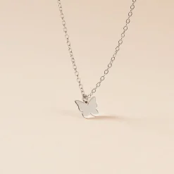Collier Papilio Argent Blanc