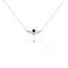 Collier Pasqualina Or Blanc Saphir Et Diamant