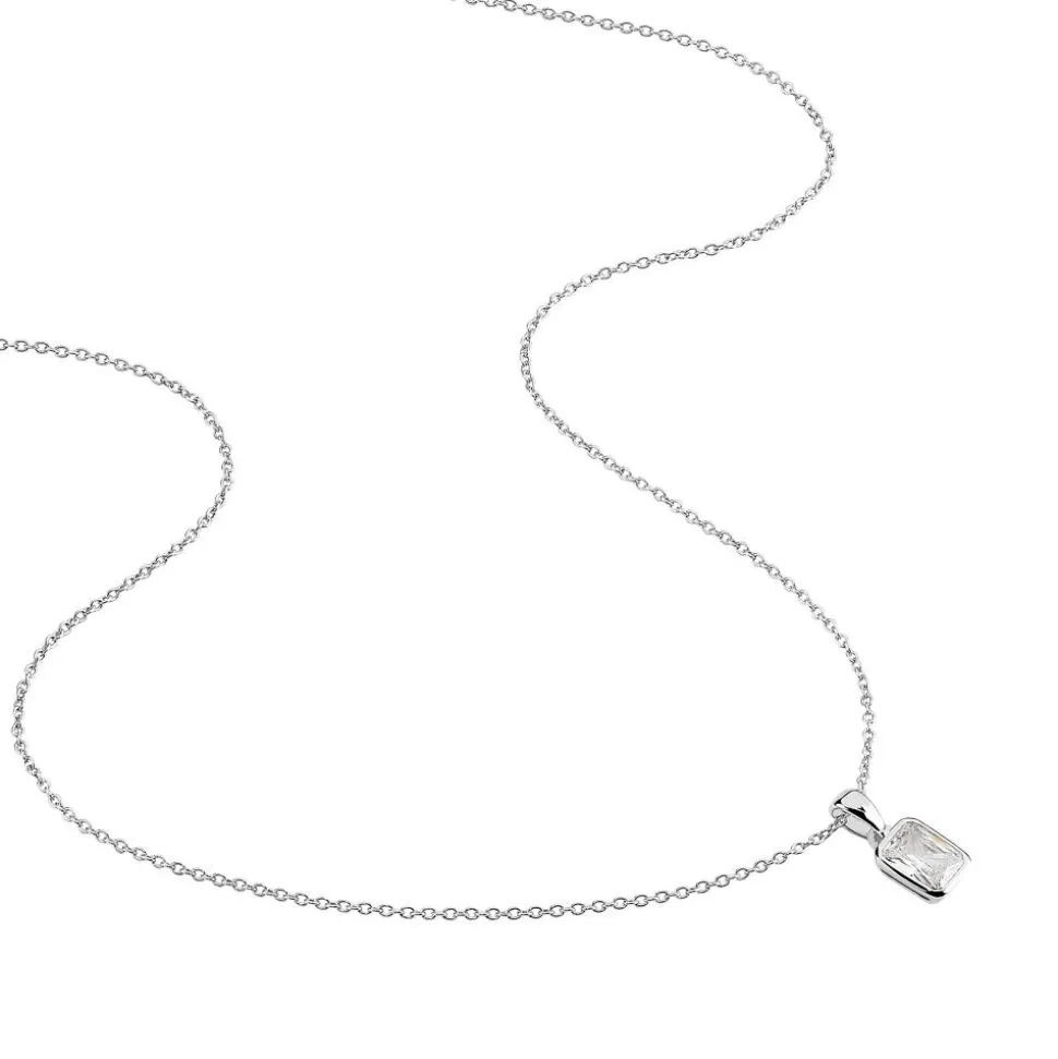 Collier Paulienne Argent Blanc Oxyde De Zirconium