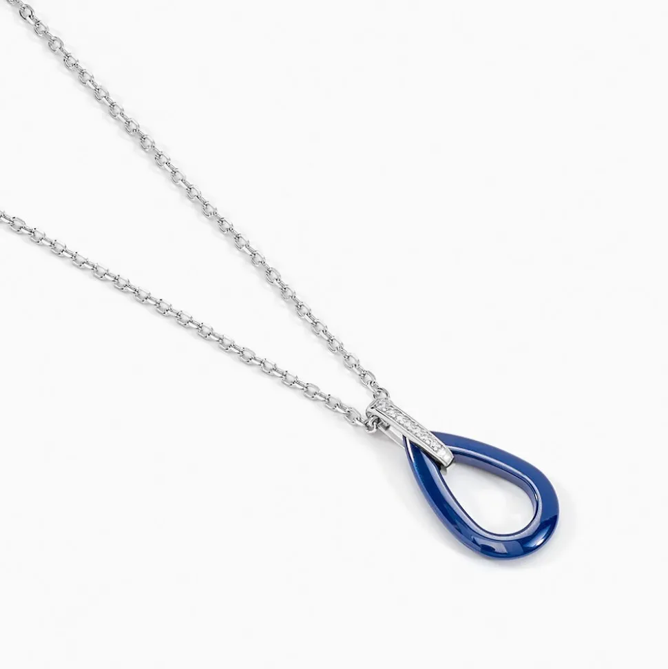 Collier Peer Argent Blanc Oxyde De Zirconium