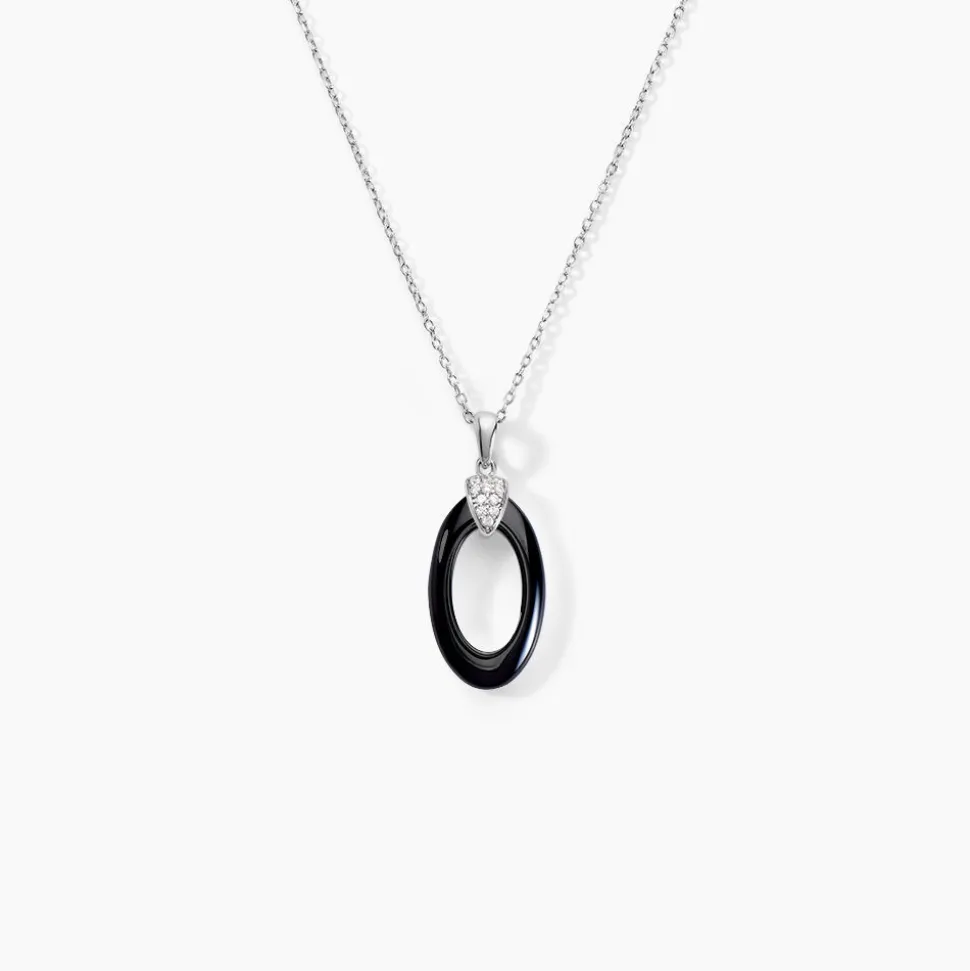 Collier Peer Argent Blanc Oxyde De Zirconium