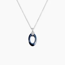 Collier Peer Argent Blanc Oxyde De Zirconium