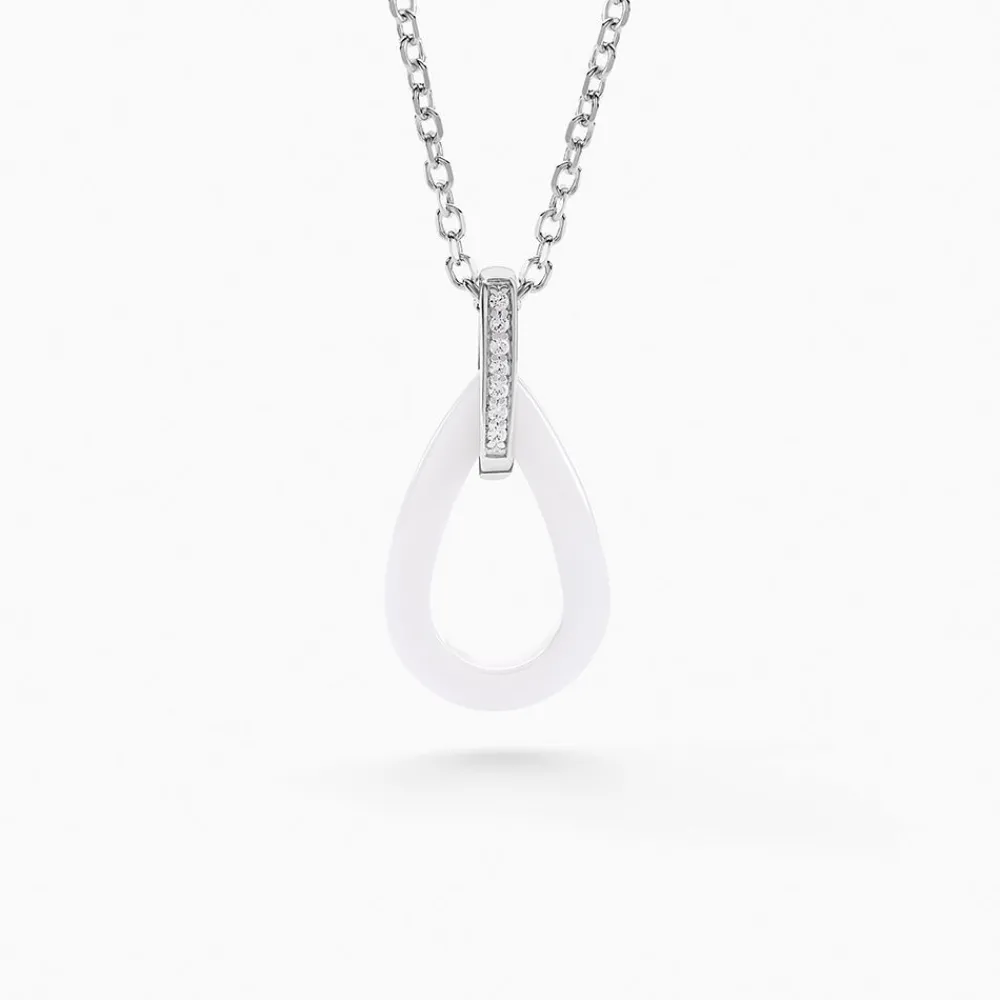 Collier Peer Argent Blanc Oxyde De Zirconium|Marc Orian