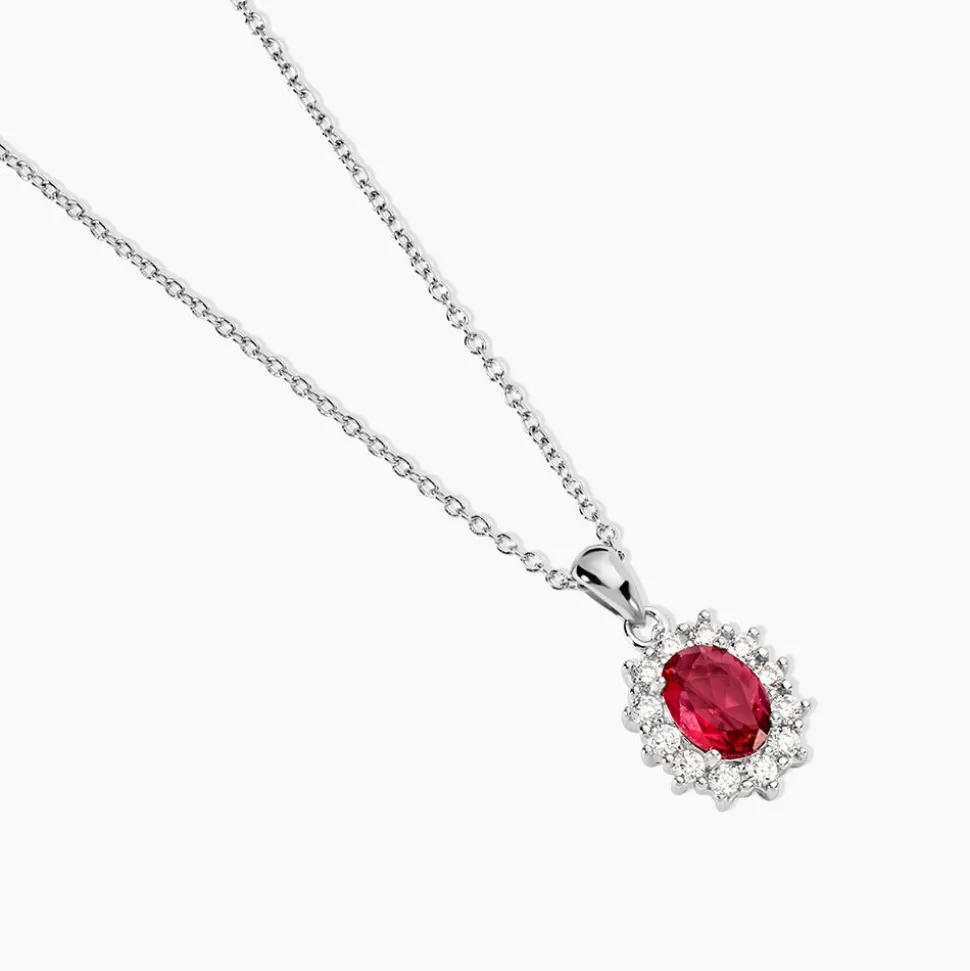 Collier Perez 2 Argent Blanc Oxyde De Zirconium