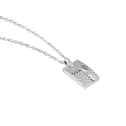 Collier Acier Blanc Diamant|PHEBUS HIM Discount