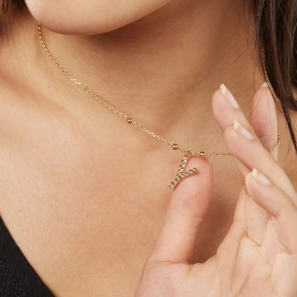Collier Plaqué Or Jaune Lettra|Marc Orian Sale