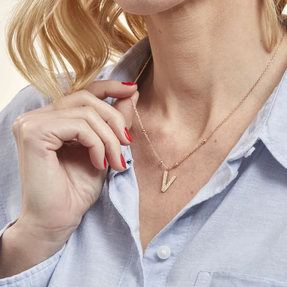 Collier Plaqué Or Jaune Lettra|Marc Orian