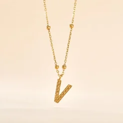 Collier Plaqué Or Jaune Lettra|Marc Orian