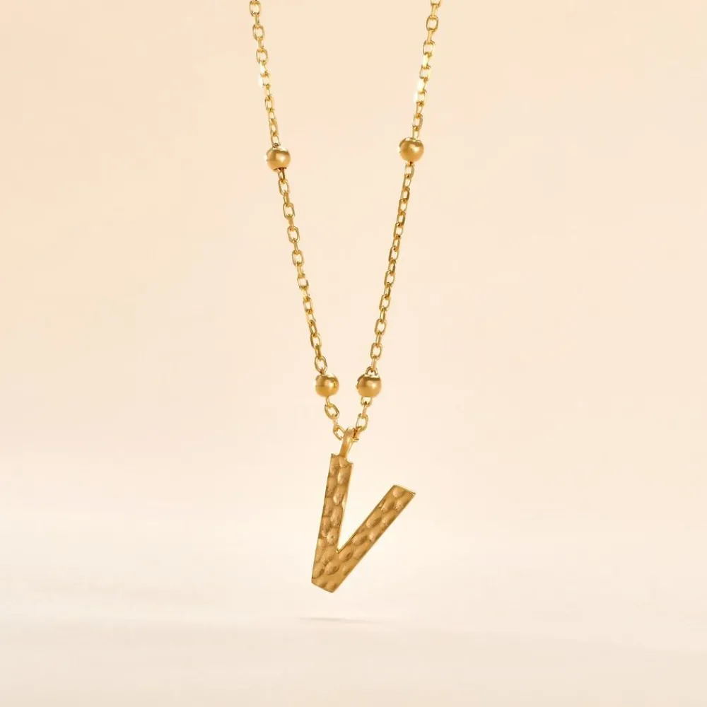 Collier Plaqué Or Jaune Lettra|Marc Orian