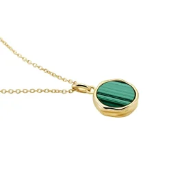 Collier Plaqué Or Neassa Malachite|Marc Orian New