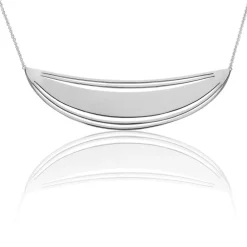 Collier Plastron Tamara Acier Blanc|Marc Orian Discount
