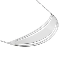 Collier Plastron Tamara Acier Blanc|Marc Orian Discount