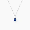 Collier Pluie D'Eclat Or Blanc Saphir