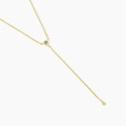Collier Poem Argent Jaune Oxyde De Zirconium Topaze